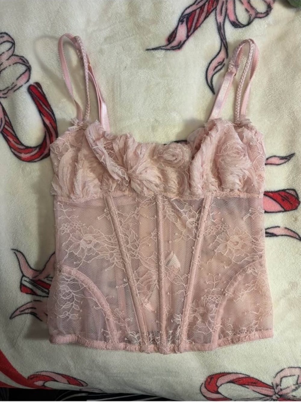 Victoria's Secret Pink Lace Bustier Camisole